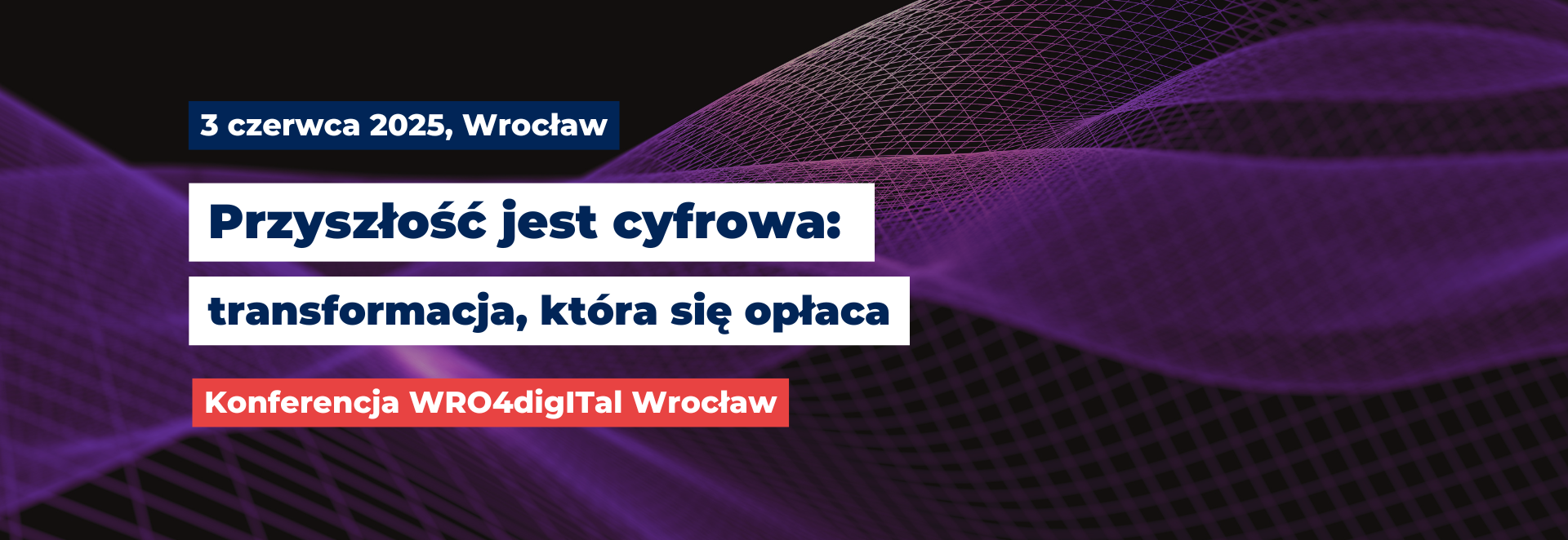 Baner informujący o konferencji